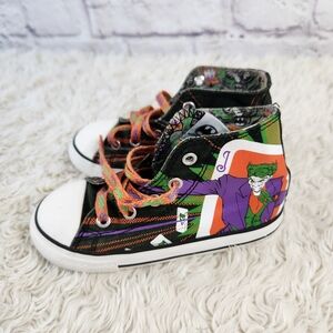 Chuck Taylor Converse DC Comic Collab Joker Batman Hi Top Toddler US 9 Sneakers